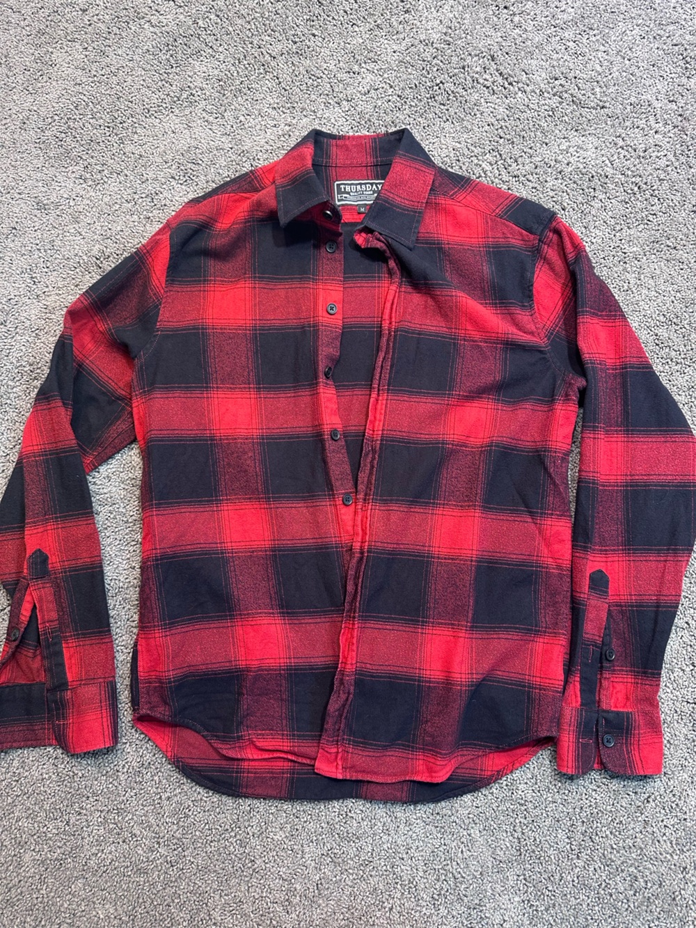 THURSDAY Plaid Jacket in Red & Black Size Medium Like New